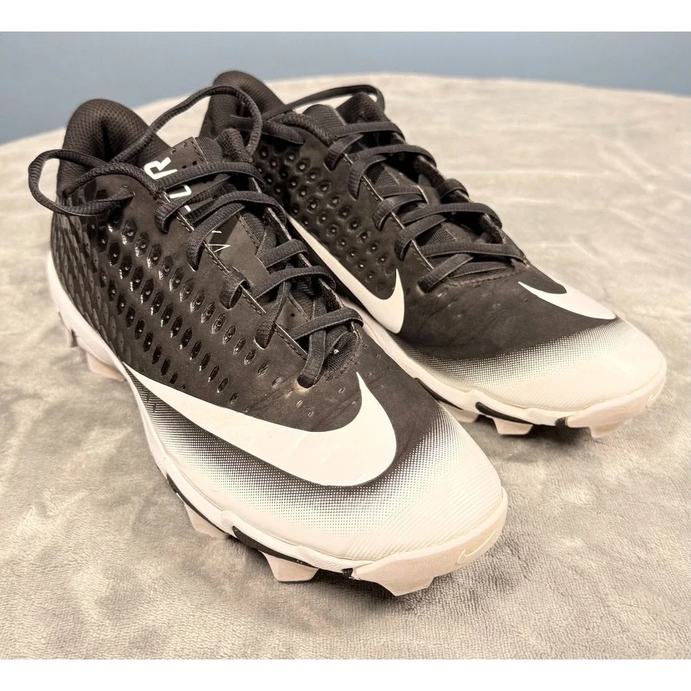 Nike Vapor Ultrafly Mens 8.5 Baseball Cleats Black White Molded